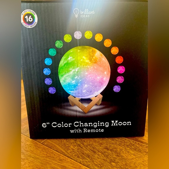 Other - LED Color Changing Moon with Remote‎ and Stand 6” NIB NWOT​